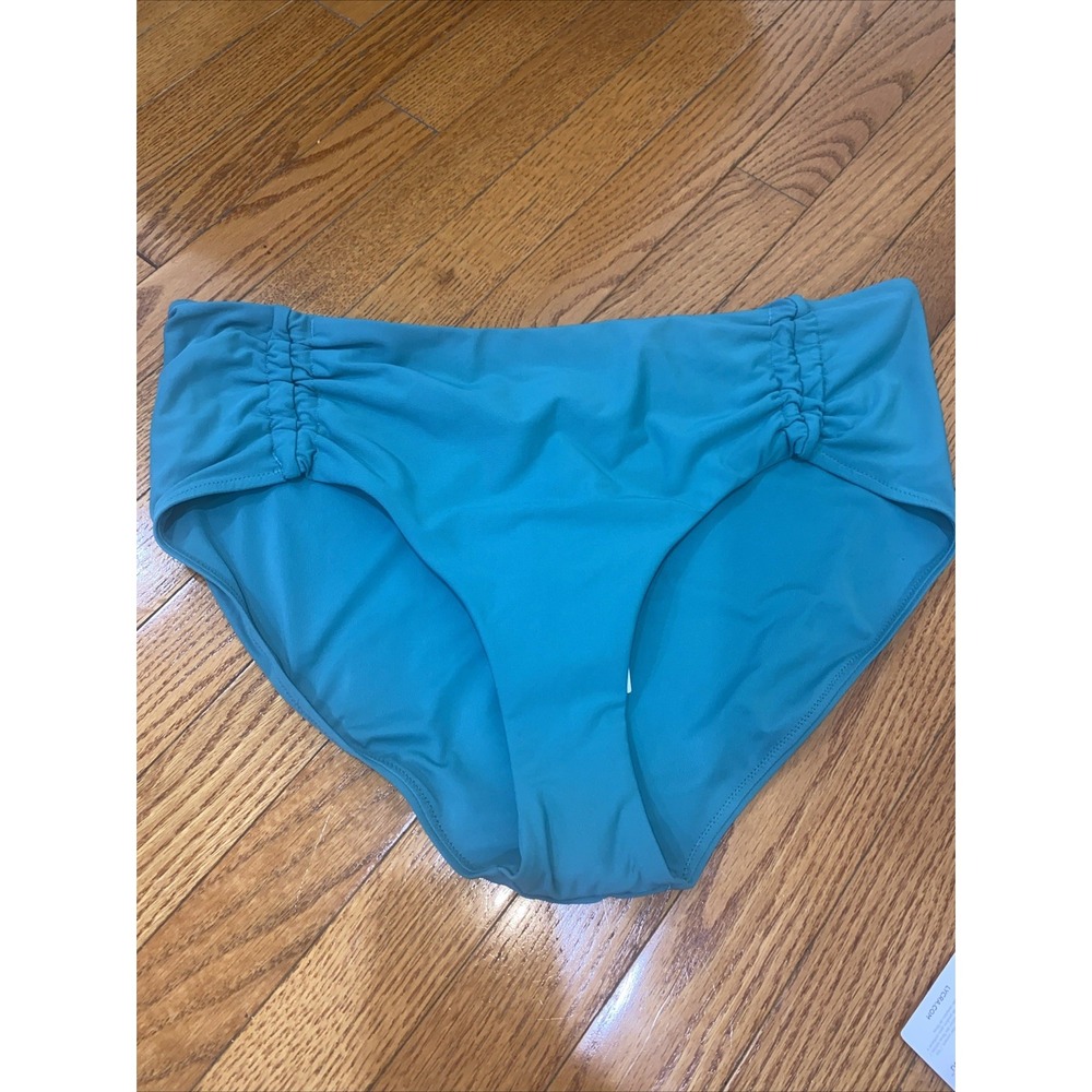 Calia By Carrie Underwood Swim Bikini Bottom Ruched Side Jungle Green XL